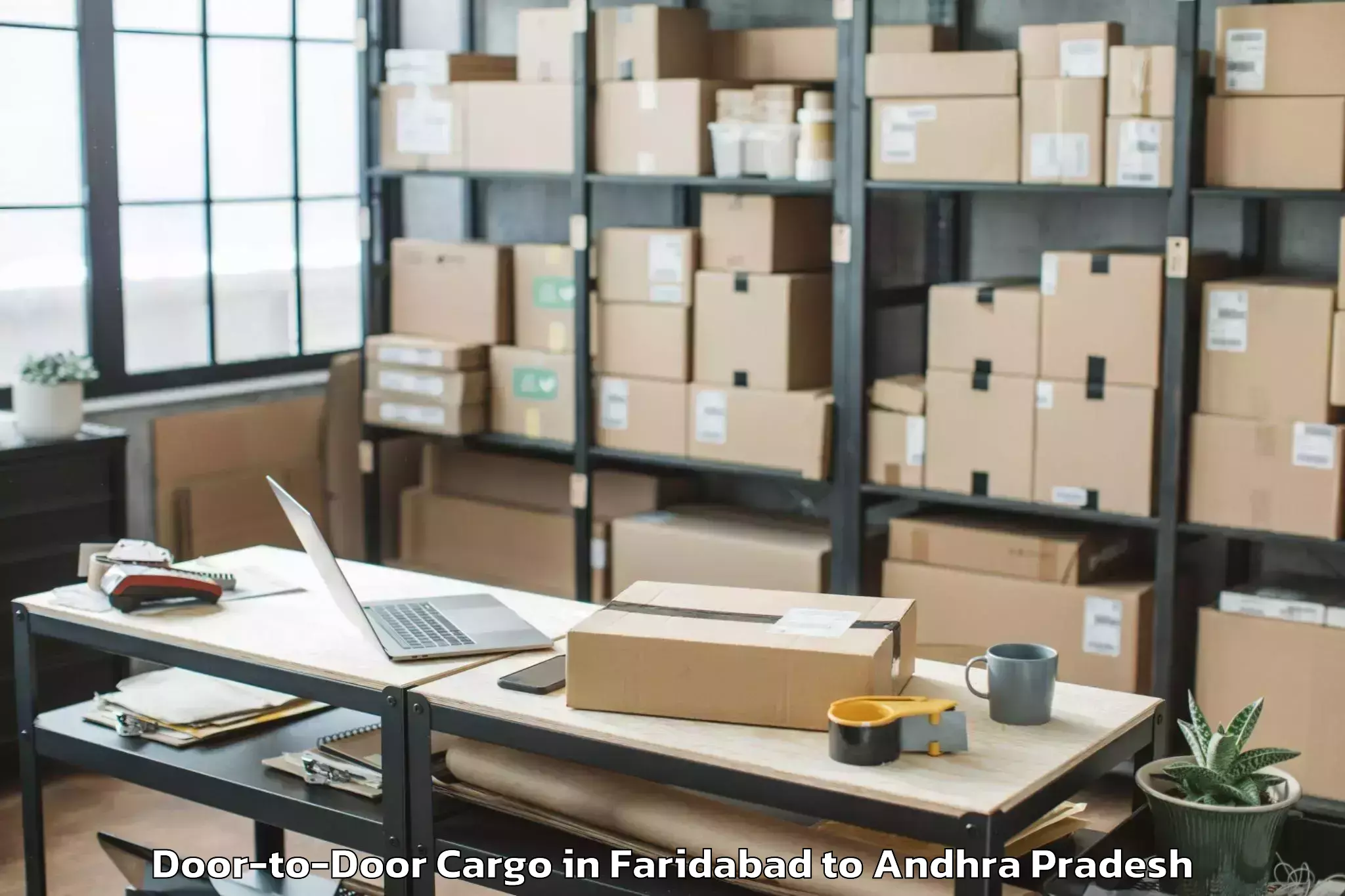 Book Faridabad to Peddapappur Door To Door Cargo Online